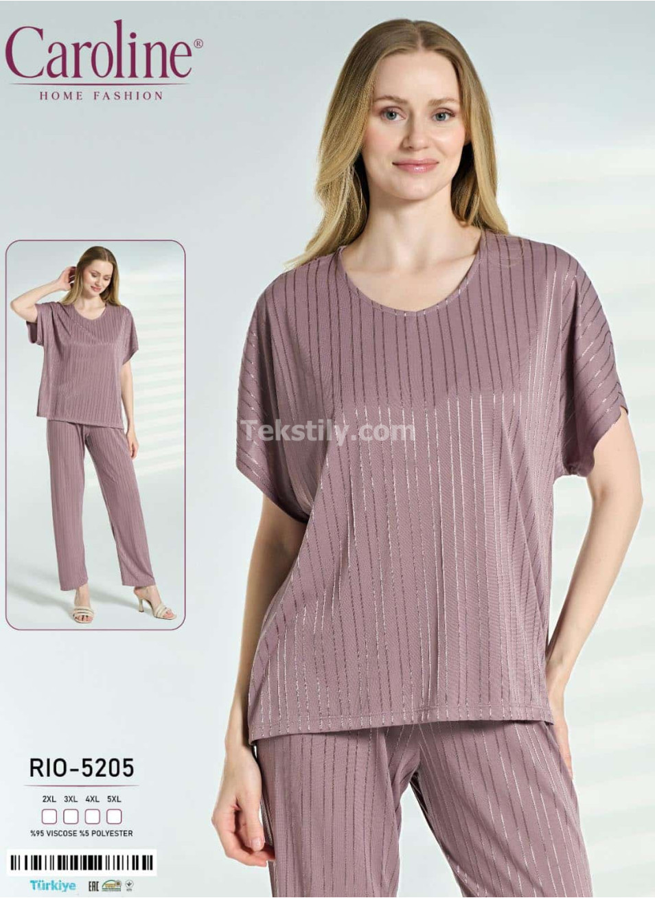 Женская Пижамa Caroline (2XL+3XL+4XL+5XL) 