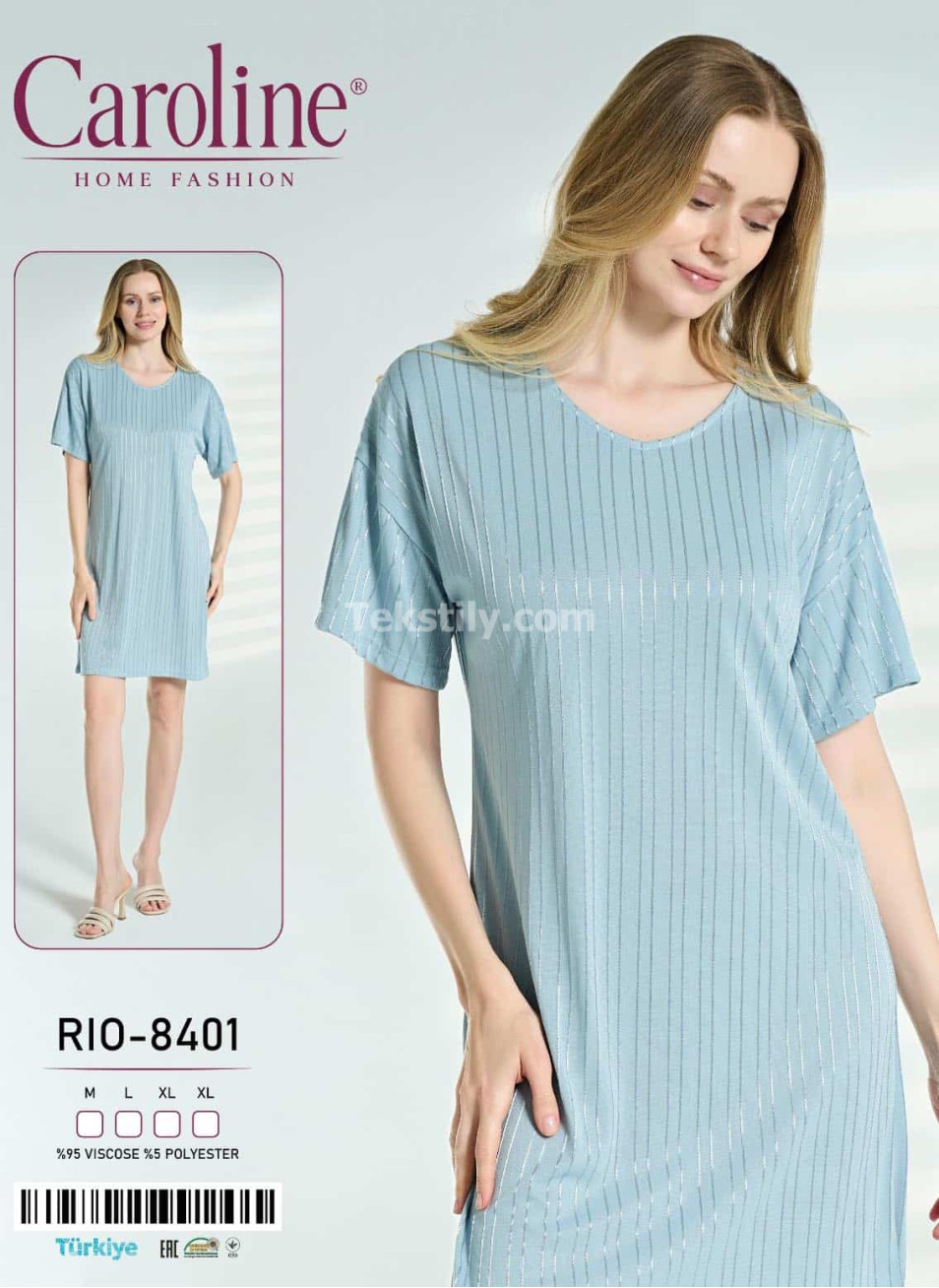 Женская Ночная Сорочка Caroline (M+L+XL+XL)