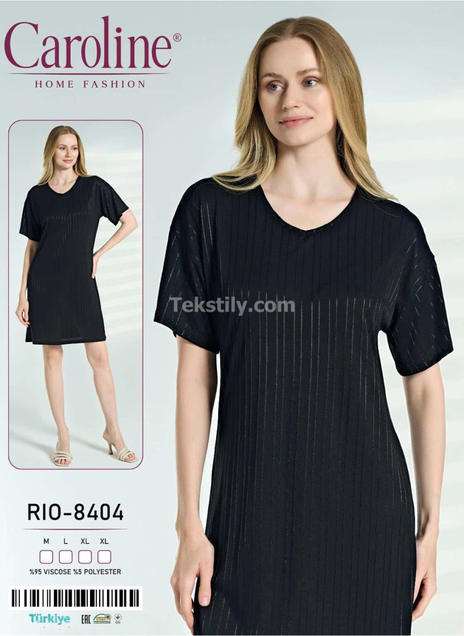 Ночная Женская Сорочка Caroline (M+L+XL+XL) 