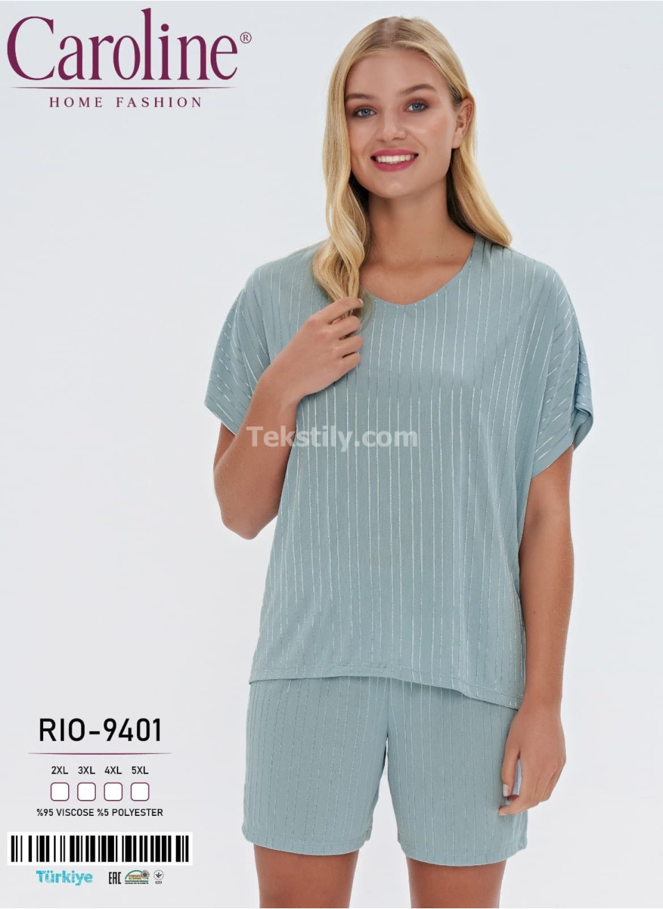 Женский Комплект с Шортами Caroline (2XL+3XL+4XL+5XL)