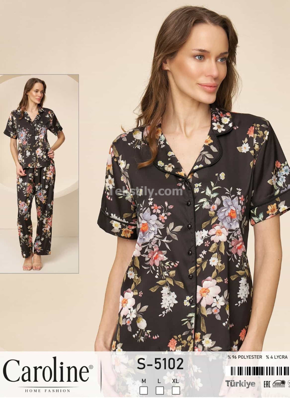 Пижамa Женская Caroline (M+L+XL) 