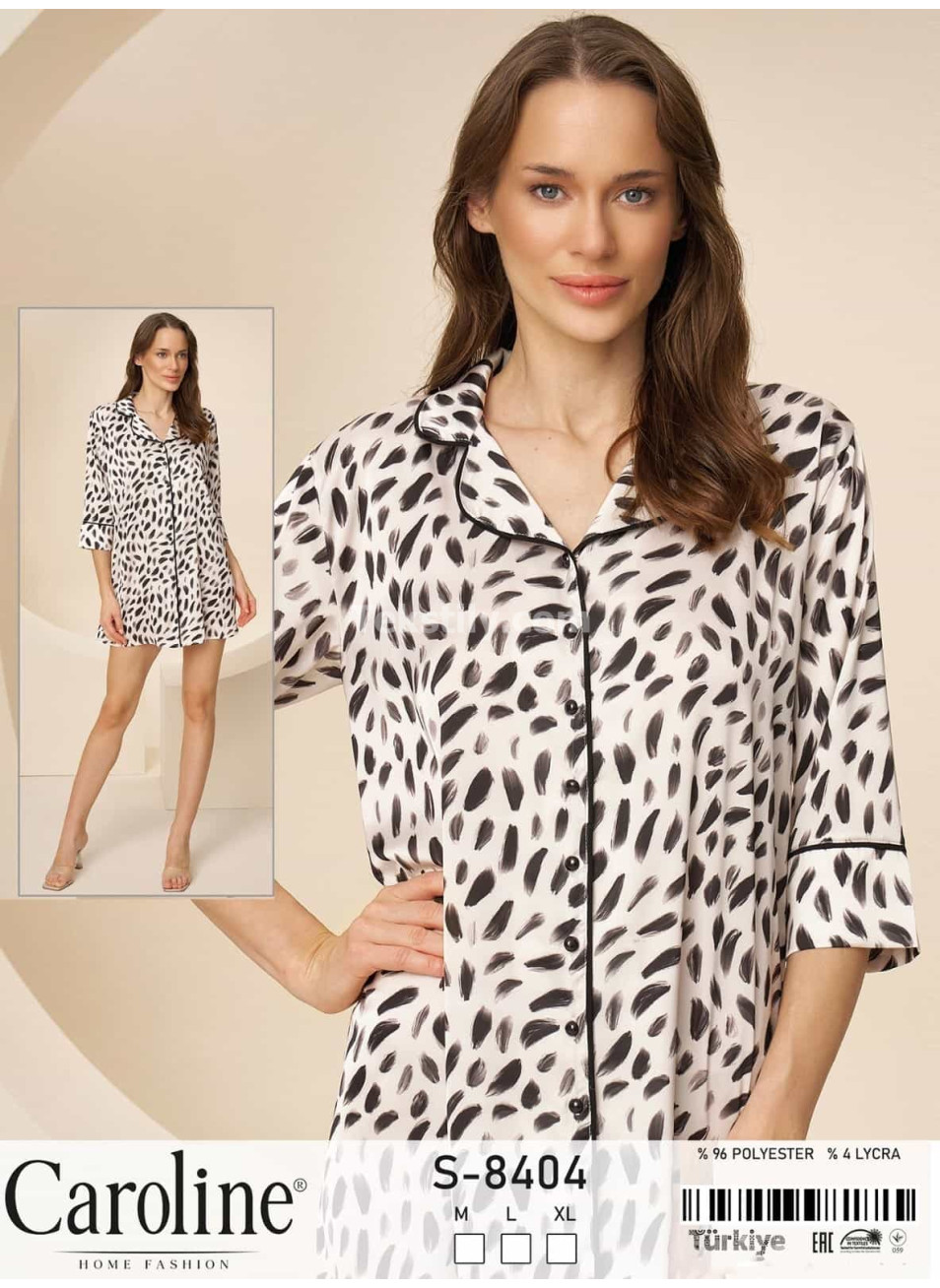 Женский домашний халат Caroline (M+L+XL)