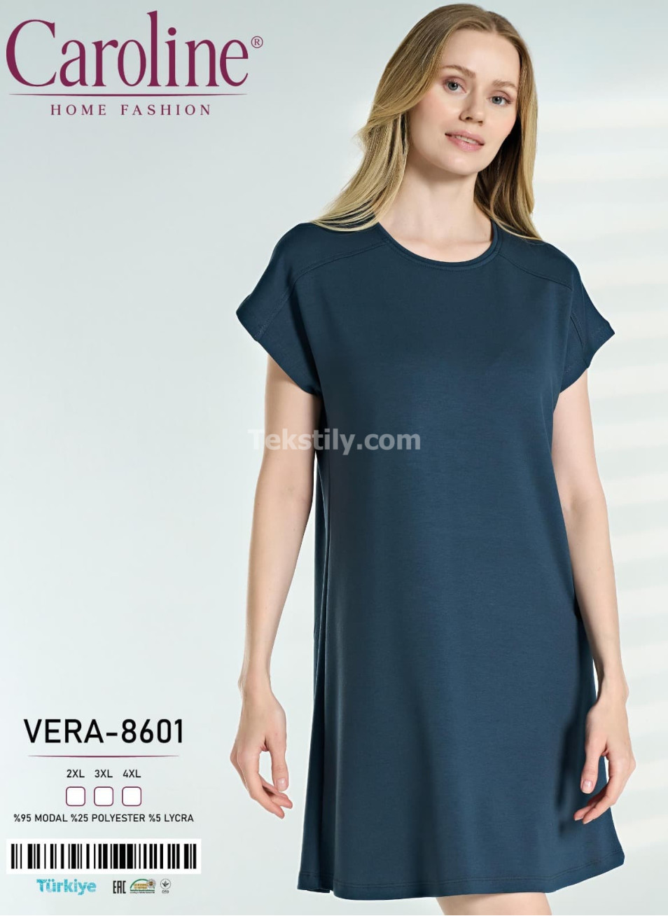 Женская Ночная Сорочка Caroline (2XL+3XL+4XL)