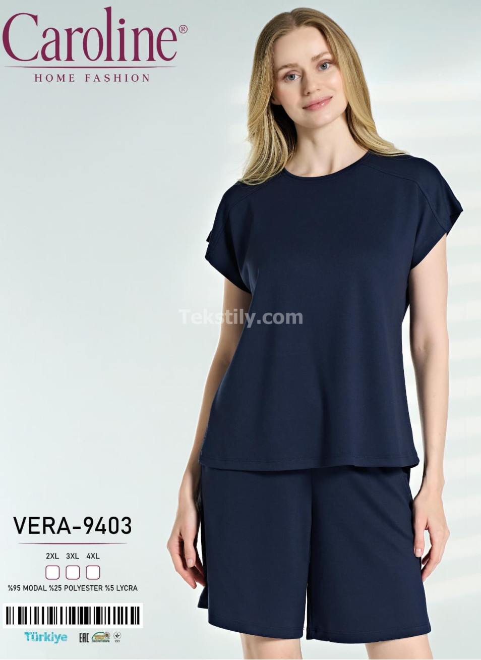 Женский Комплект с Шортами Caroline (2XL+3XL+4XL)