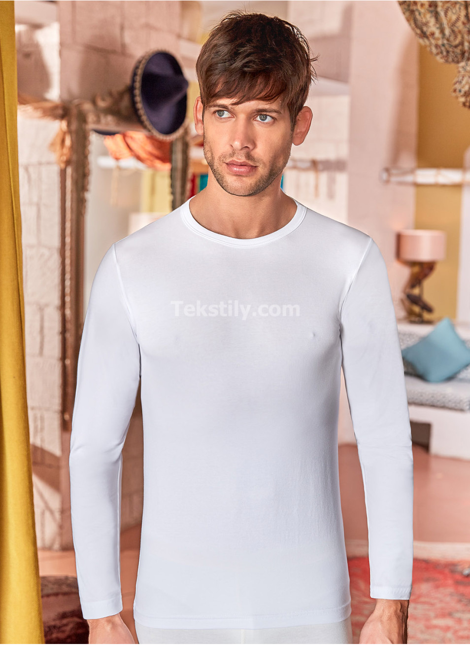Мужская Майка длин.рукав (S,M,L,XL) Modal Berrak