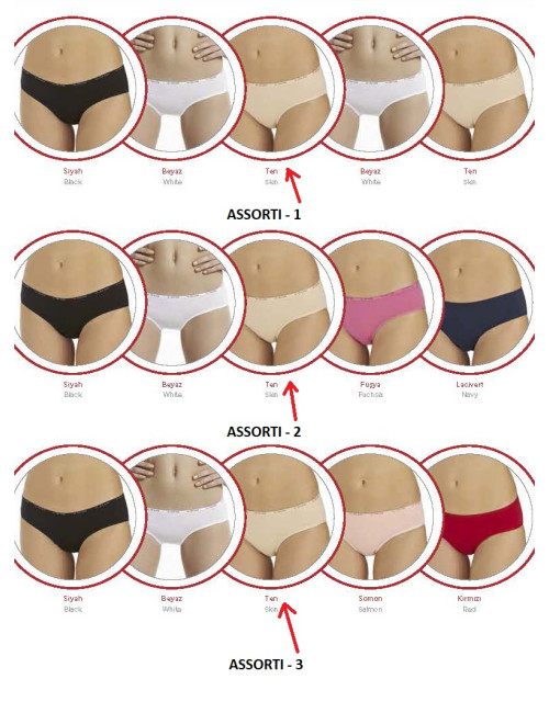 Женские  Трусы HİGH-WAIST BRIEF MODAL 5 шт. / Уп. Assorti (38-40-42-44) U.S.POLO ASSN.