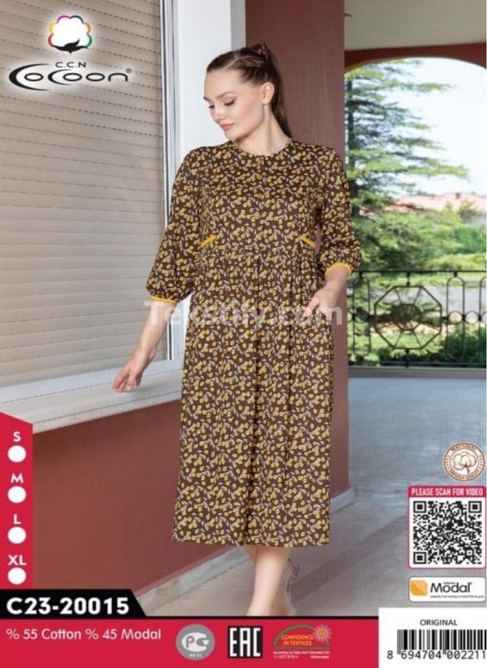 Женское Домашнее Платье Modal Cocoon (S+M+L+XL)
