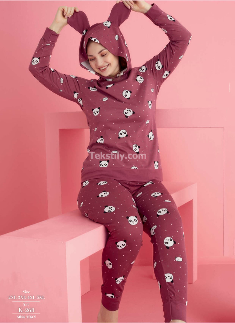 Женская Пижамa Miss Tiko (2XL+3XL+3XL+4XL+5XL)