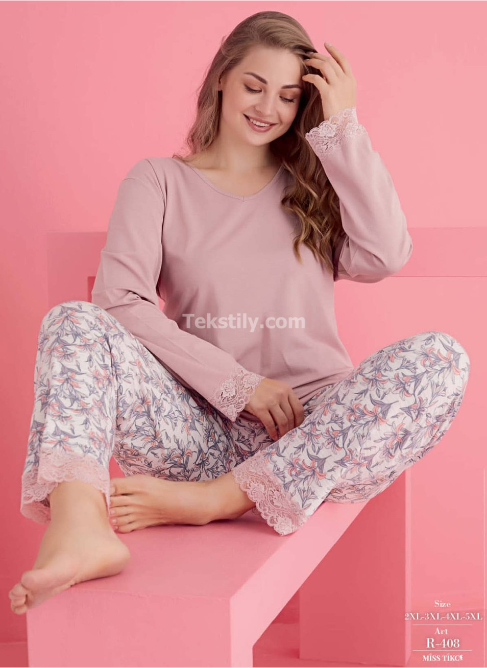 Женская Пижамa Miss Tiko (2XL+3XL+3XL+4XL+5XL)