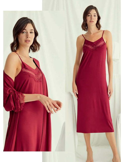 Ночная Сорочка с Халатом (S+M+L+XL+2XL) Monamise 2024