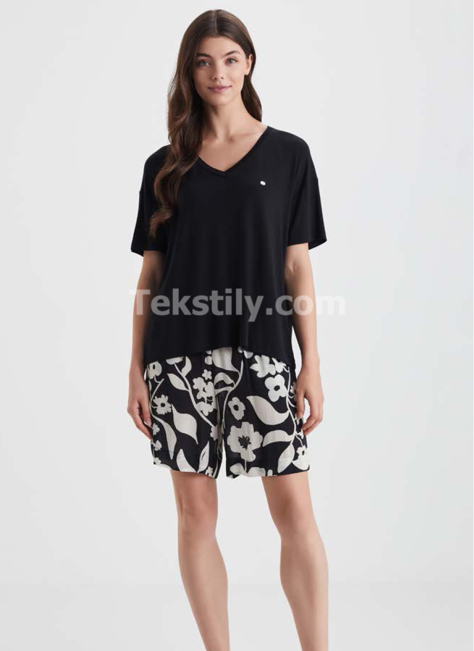 Женский комплект с шортами Penye Mood 2025 (S,M,L,XL)