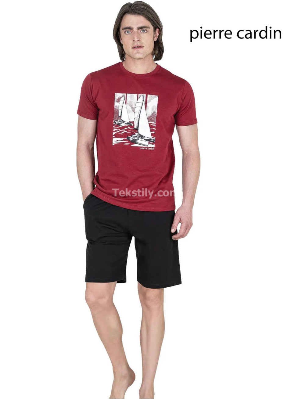 Мужской Комплект с Шортами Pierre Cardin 2024 (S-M-L-XL-2XL)