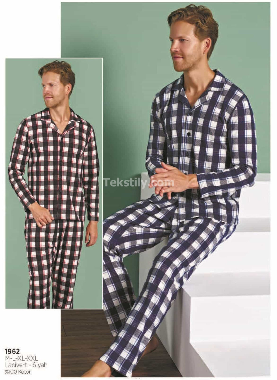 Мужская пижама PİJADORE 2025/26 (M+L+XL+2XL)