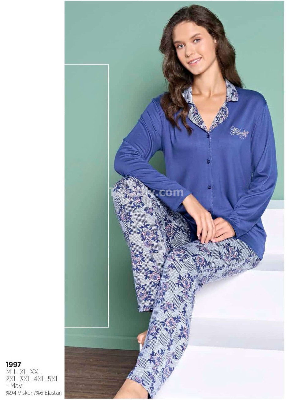 Женская Пижама Pijadore 2025/26 (2XL+3XL+4XL+5XL)
