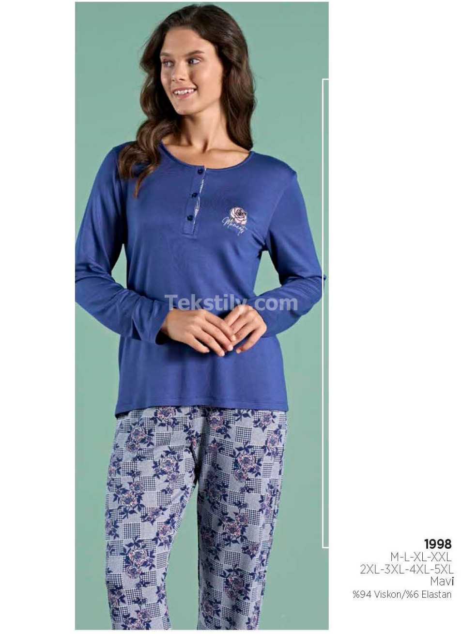 Женская Пижама Pijadore 2025/26 (2XL+3XL+4XL+5XL)