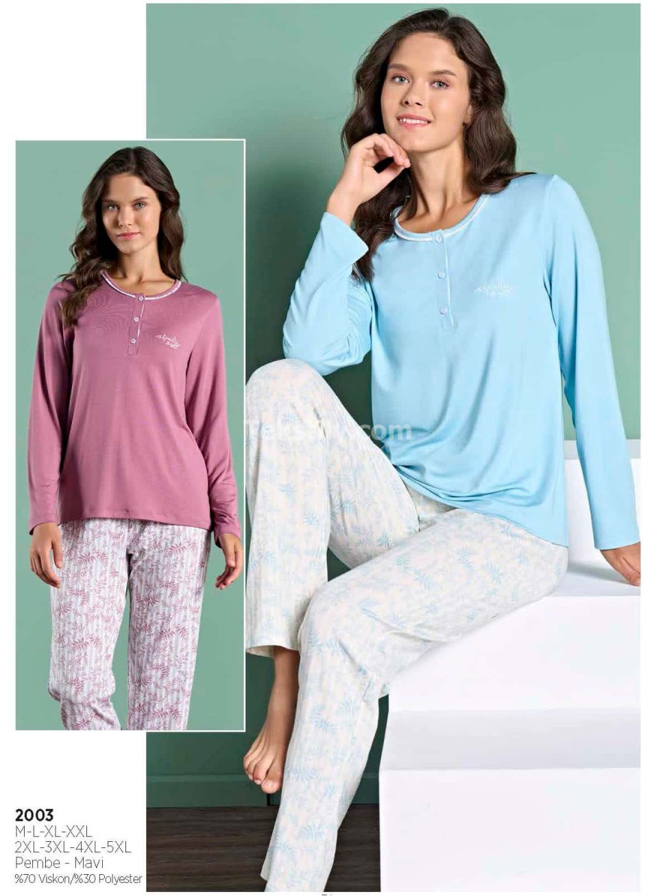Женская Пижама Pijadore 2025/26 (2XL+3XL+4XL+5XL)