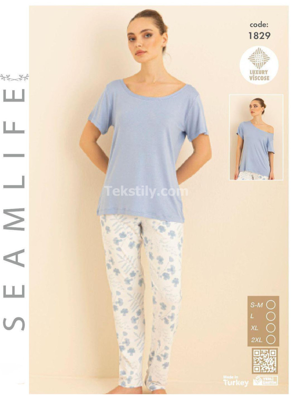 Женский комплект с брюками SEAMLIFE (S/M+L+XL+2XL)