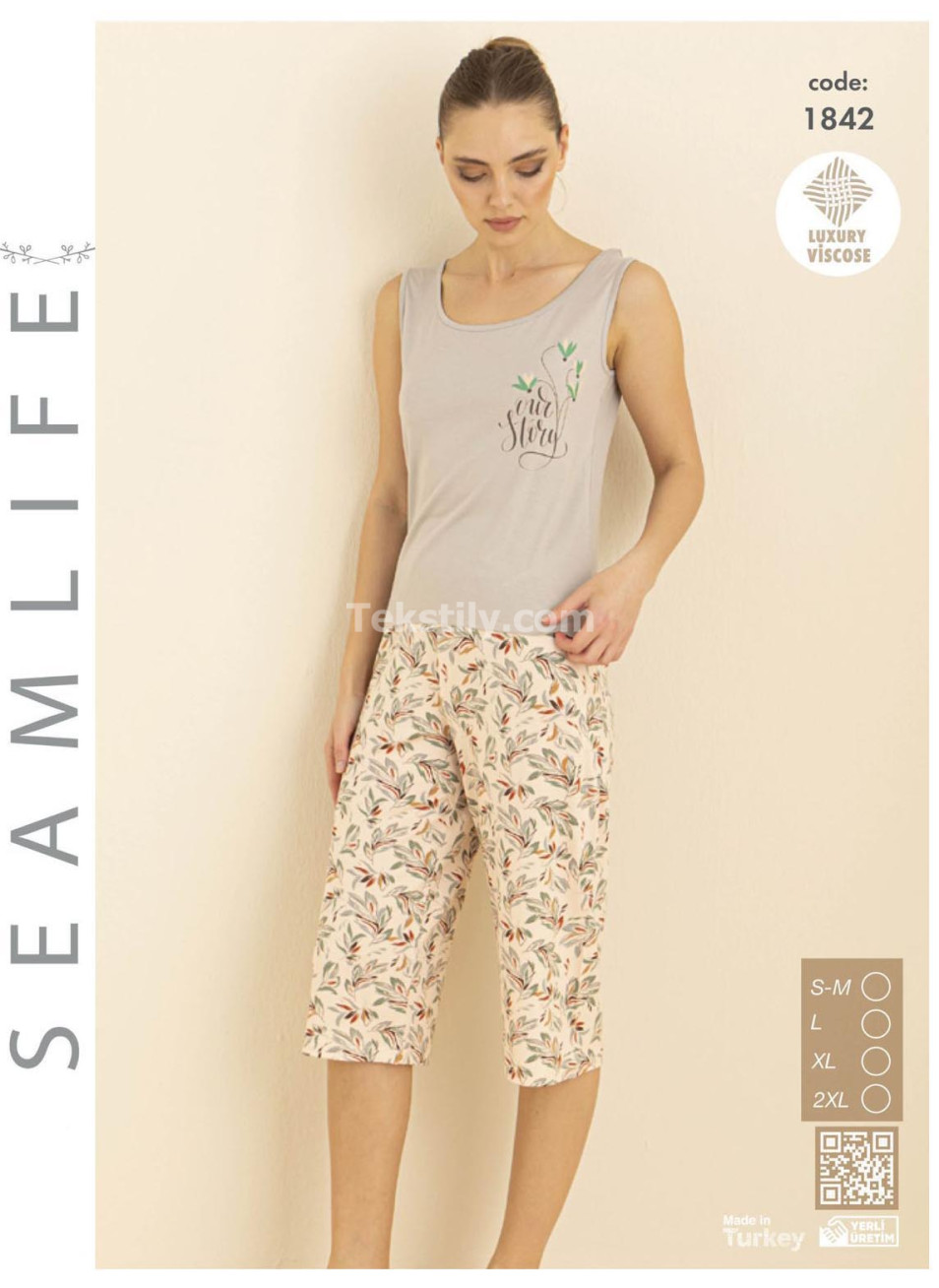 Женский комплект с капри Seamlife (S/M+L+XL+2XL)