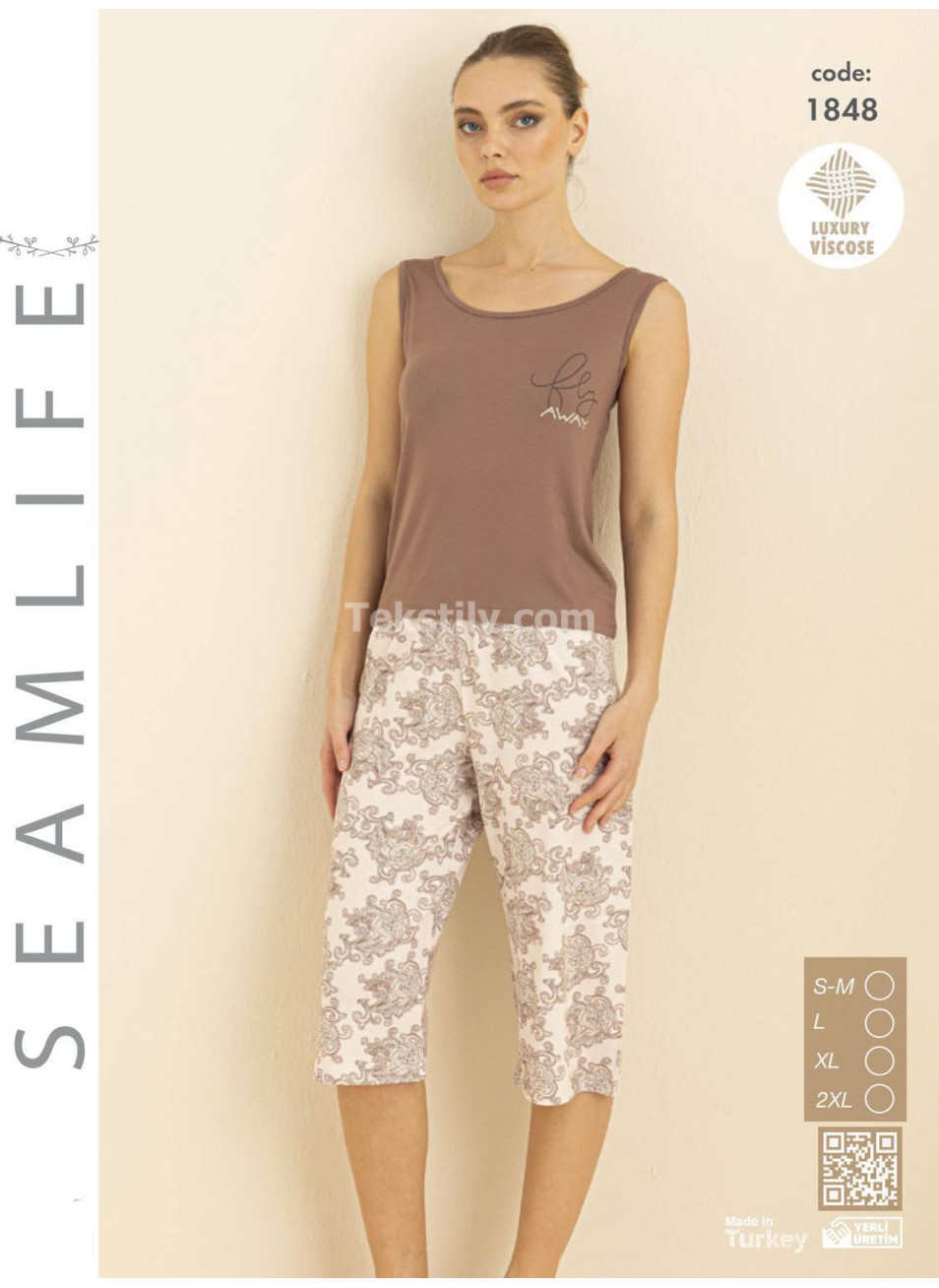 Женский комплект с капри Seamlife (S/M+L+XL+2XL)