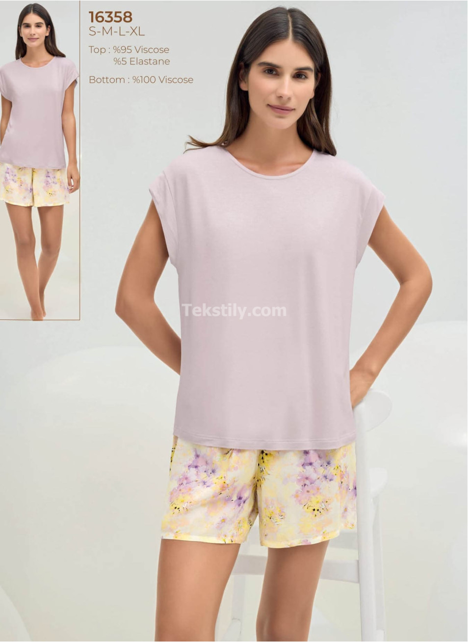 Женский комплект с шортами Sevim 2025 (S+M+L+XL) 