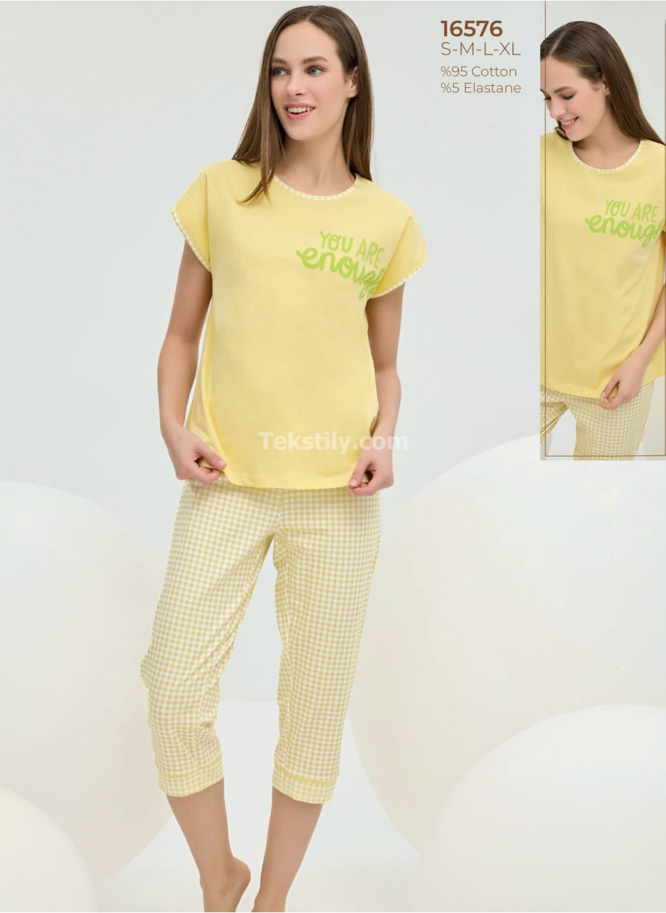 Женская пижама комплект с капри Sevim 2025 (S+M+L+XL)