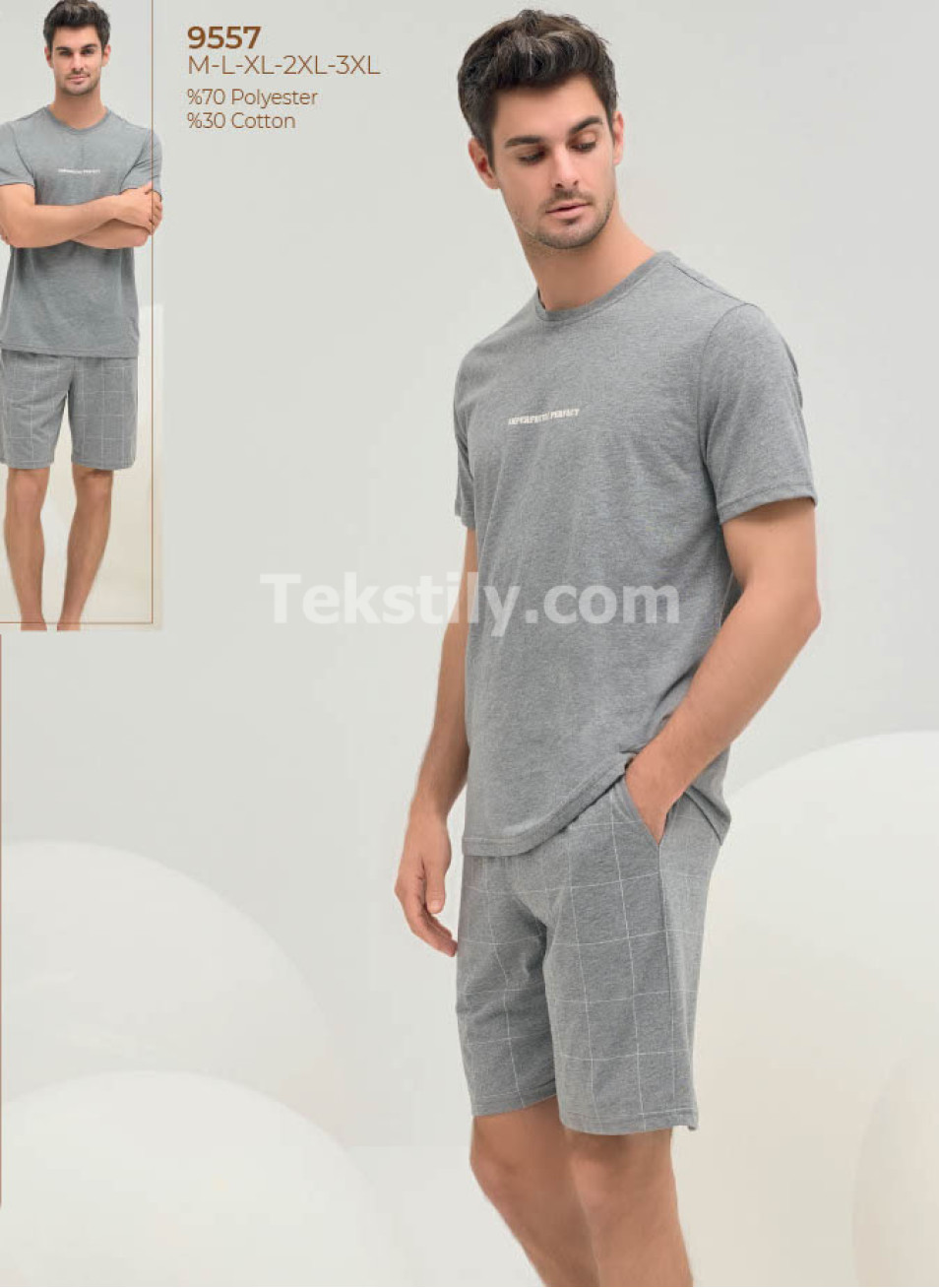 Мужской Комплект с Шортами Sevim 2025 (M+L+XL+2XL+3XL)