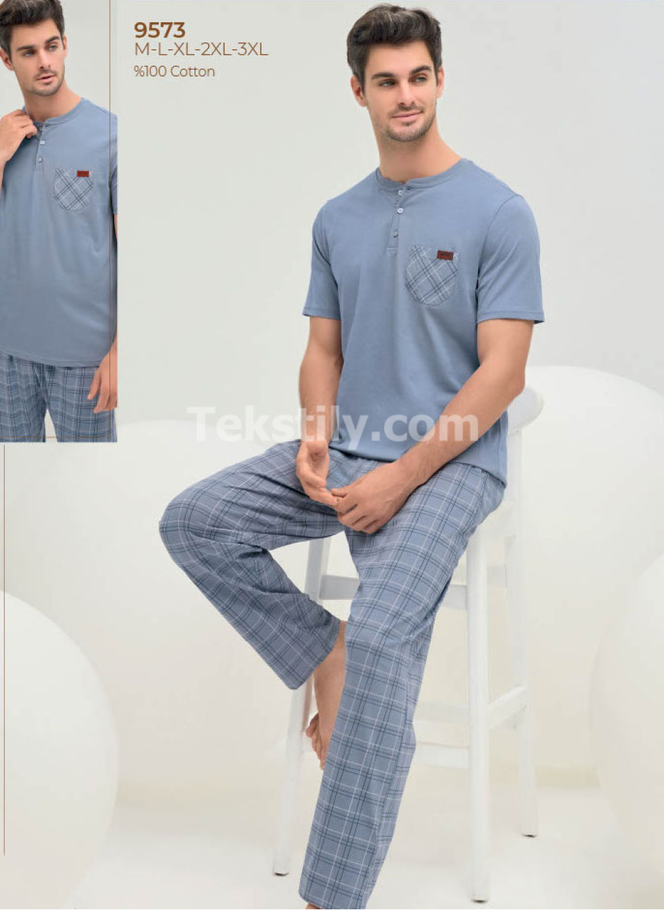 Пижама Мужская Sevim 2025 (M+L+XL+2XL+3XL)