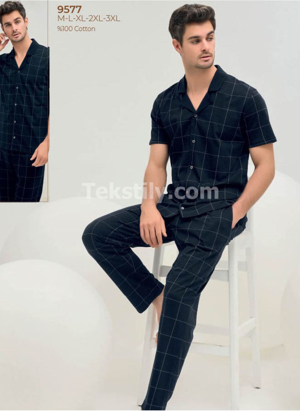 Пижама Мужская Sevim 2025 (M+L+XL+2XL+3XL)