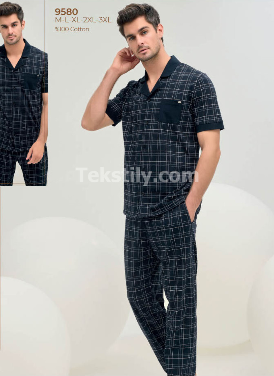 Пижама Мужская Sevim 2025 (M+L+XL+2XL+3XL)