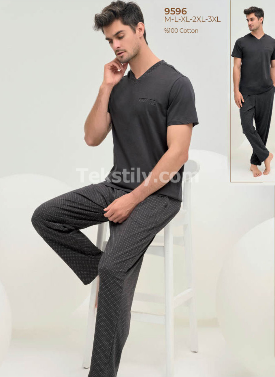 Пижама Мужская Sevim 2025 (M+L+XL+2XL+3XL)