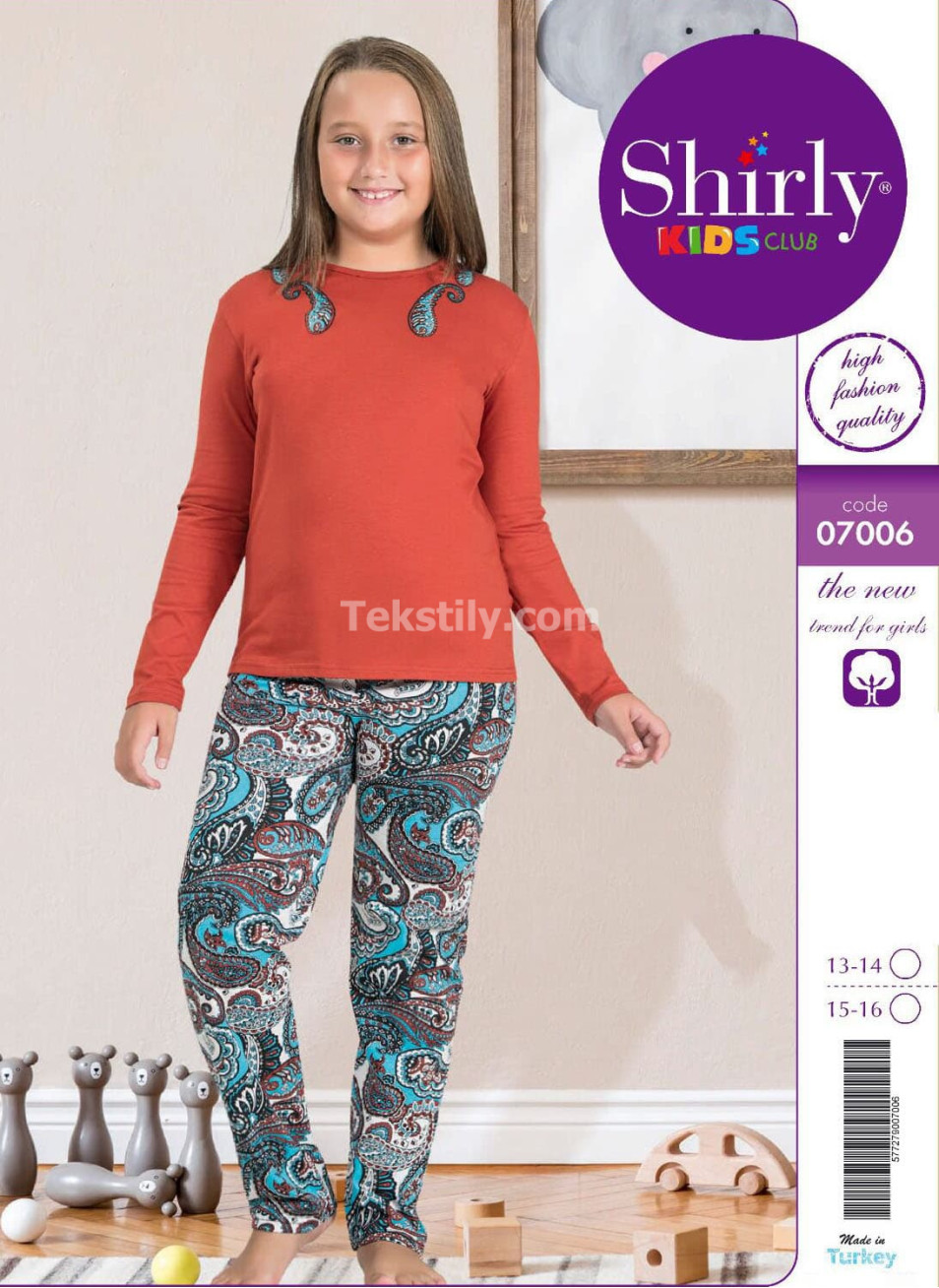 Пижама подростковая для девочек (13/14+13/14+15/16+15/16) Shirly Kids