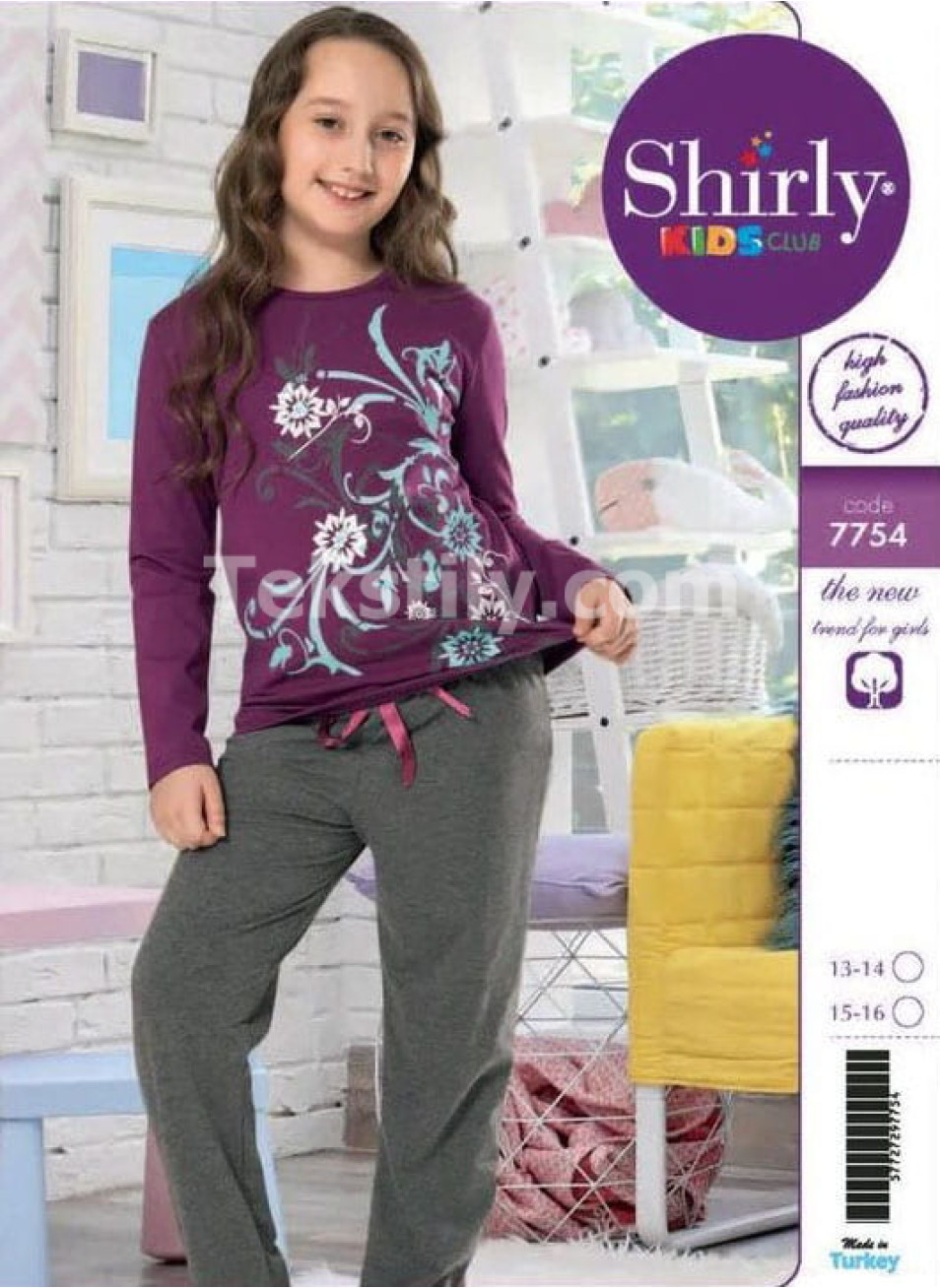 Пижама подростковая для девочек (13/14+13/14+15/16+15/16) Shirly Kids