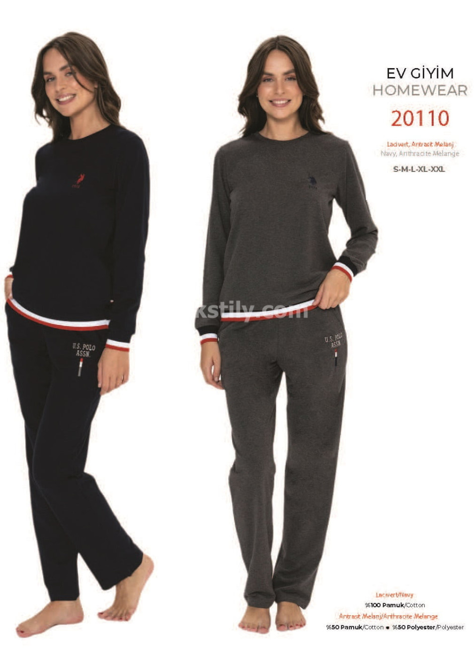 Женский споривный костюм U.S.POLO ASSN (S-M-L-XL-2XL)
