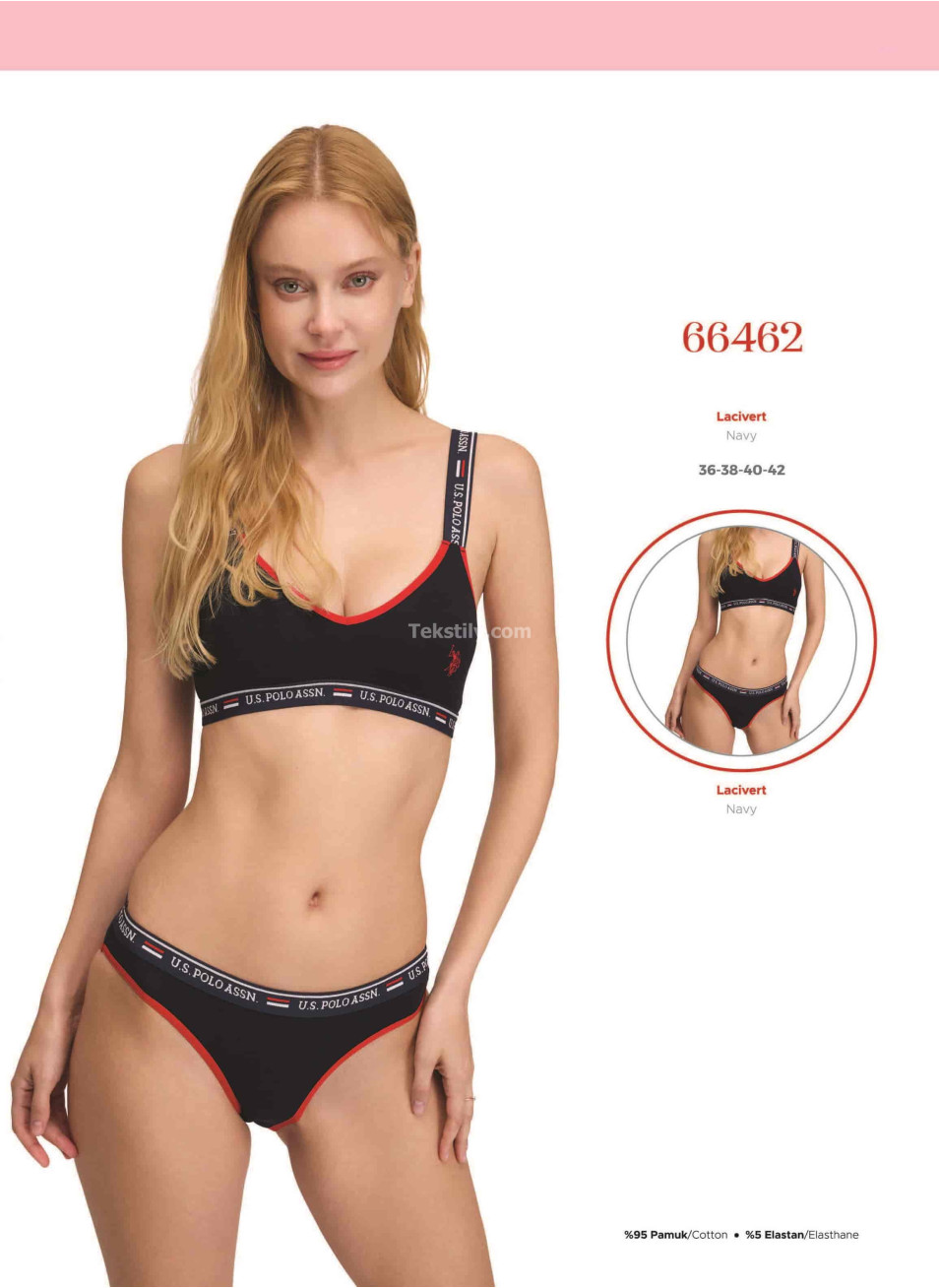 Бюстгальтер-Топ с Трусиками (36-38-40-42) U.S POLO ASSN.