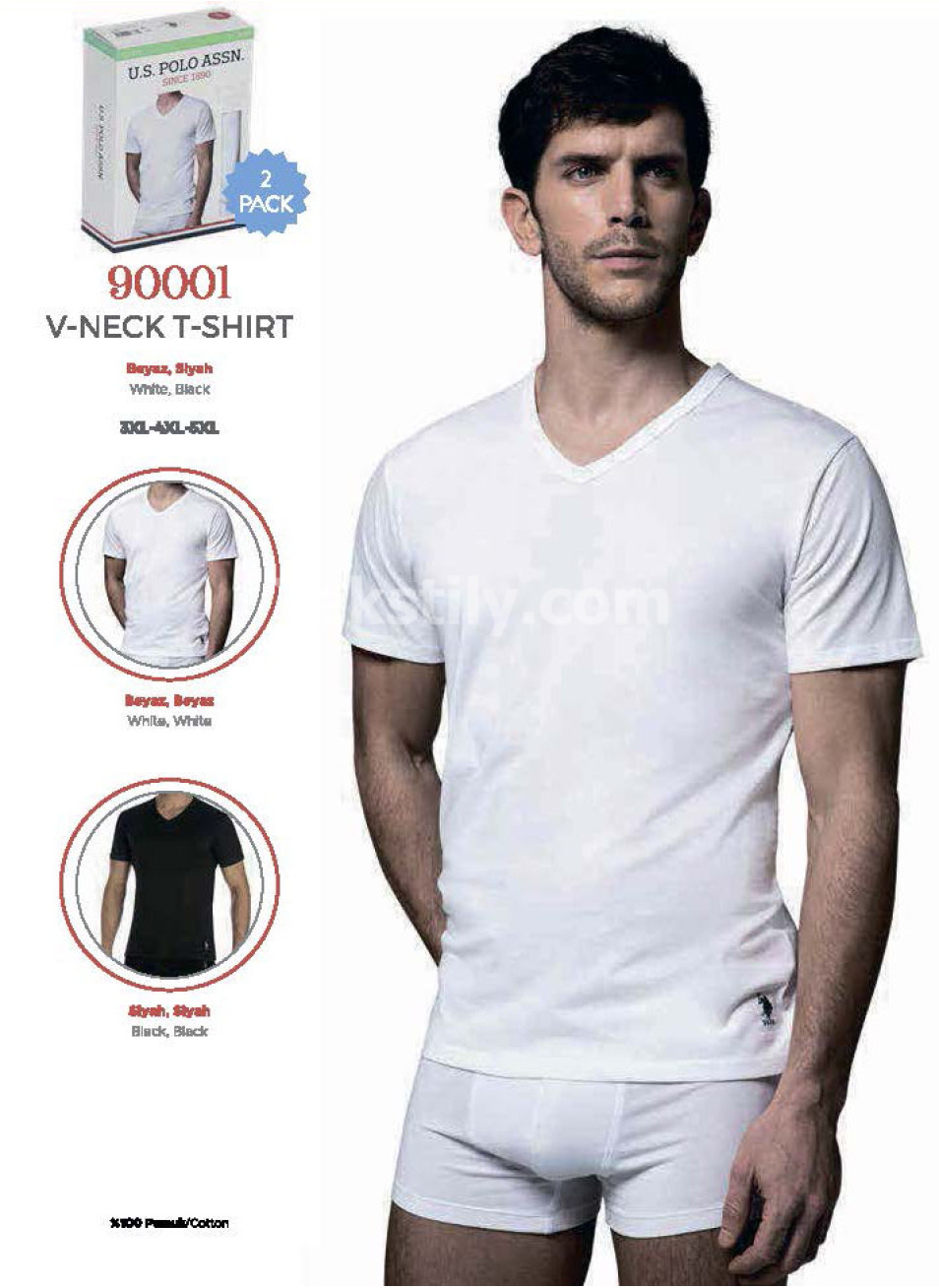 Мужская Майка 2 шт/уп. U.S.POLO ASSN.(3XL-4XL-5XL) 
