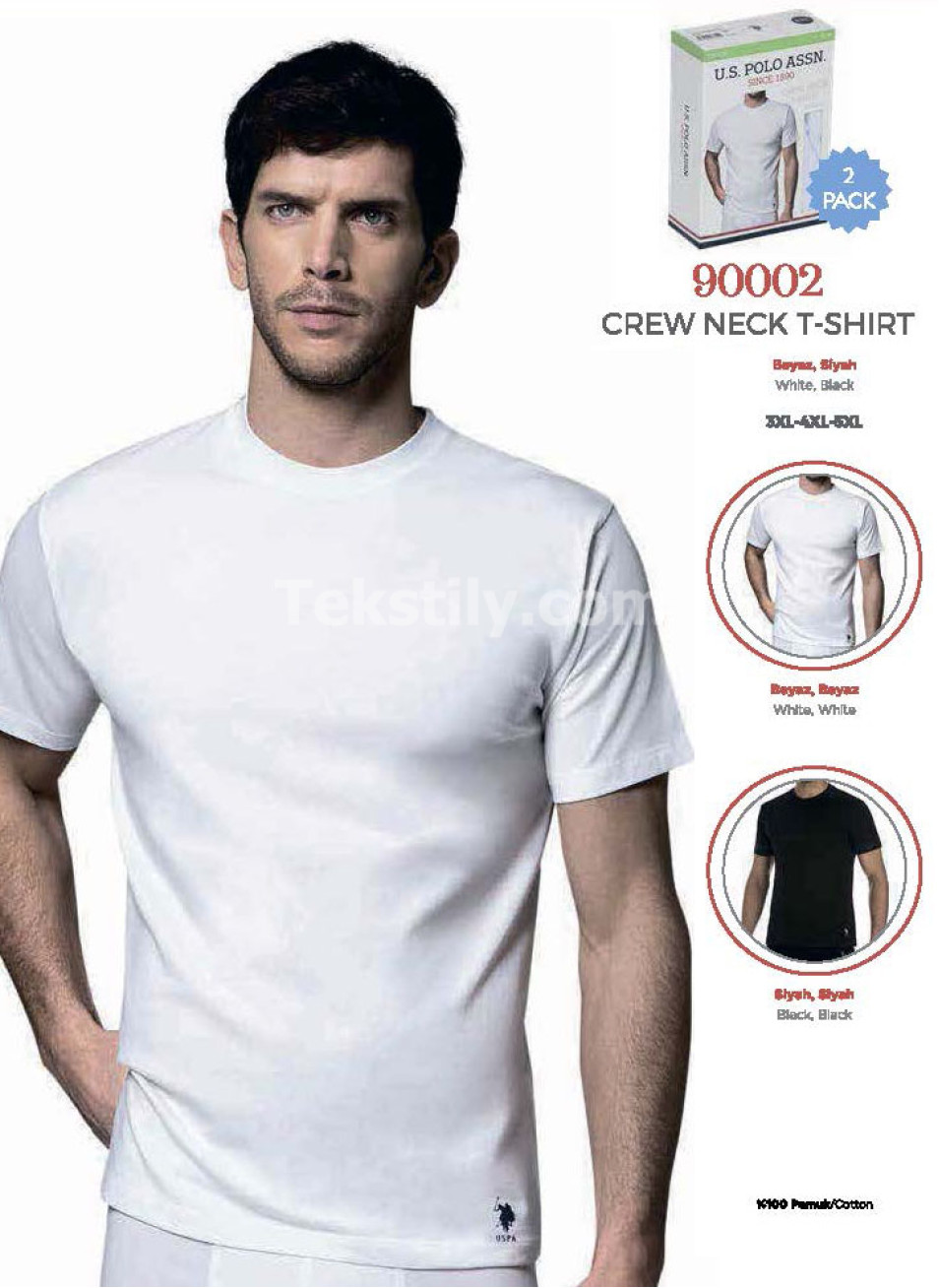 Мужская Майка 2 шт/уп. U.S.POLO ASSN.(3XL-4XL-5XL) 