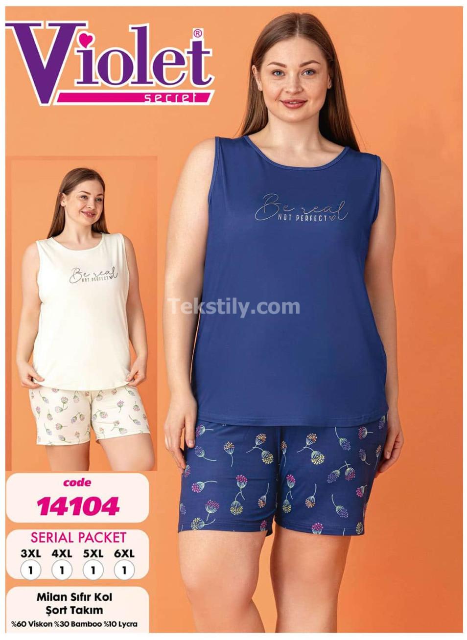 Женский комплект с шортами VIOLET (3XL+4XL+5XL+6XL)
