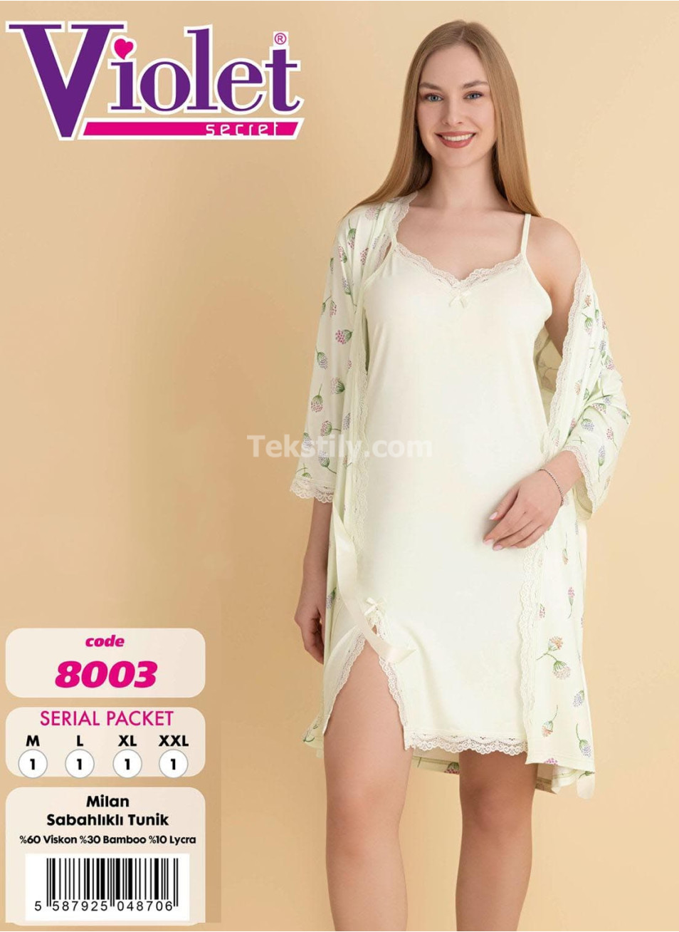 Сорочка с халатом VIOLET (M+L+XL+2XL)